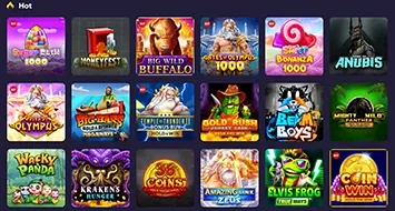 Playfina hot games lobby with popular pokies