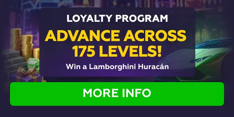 Playfina loyalty programme banner with the Lamborghini Huracán prize