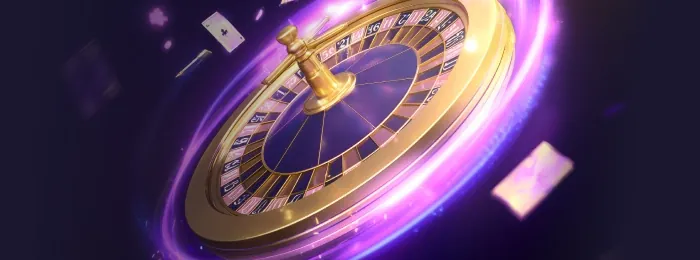 Woo Casino live casino tournament banner with a golden roulette wheel